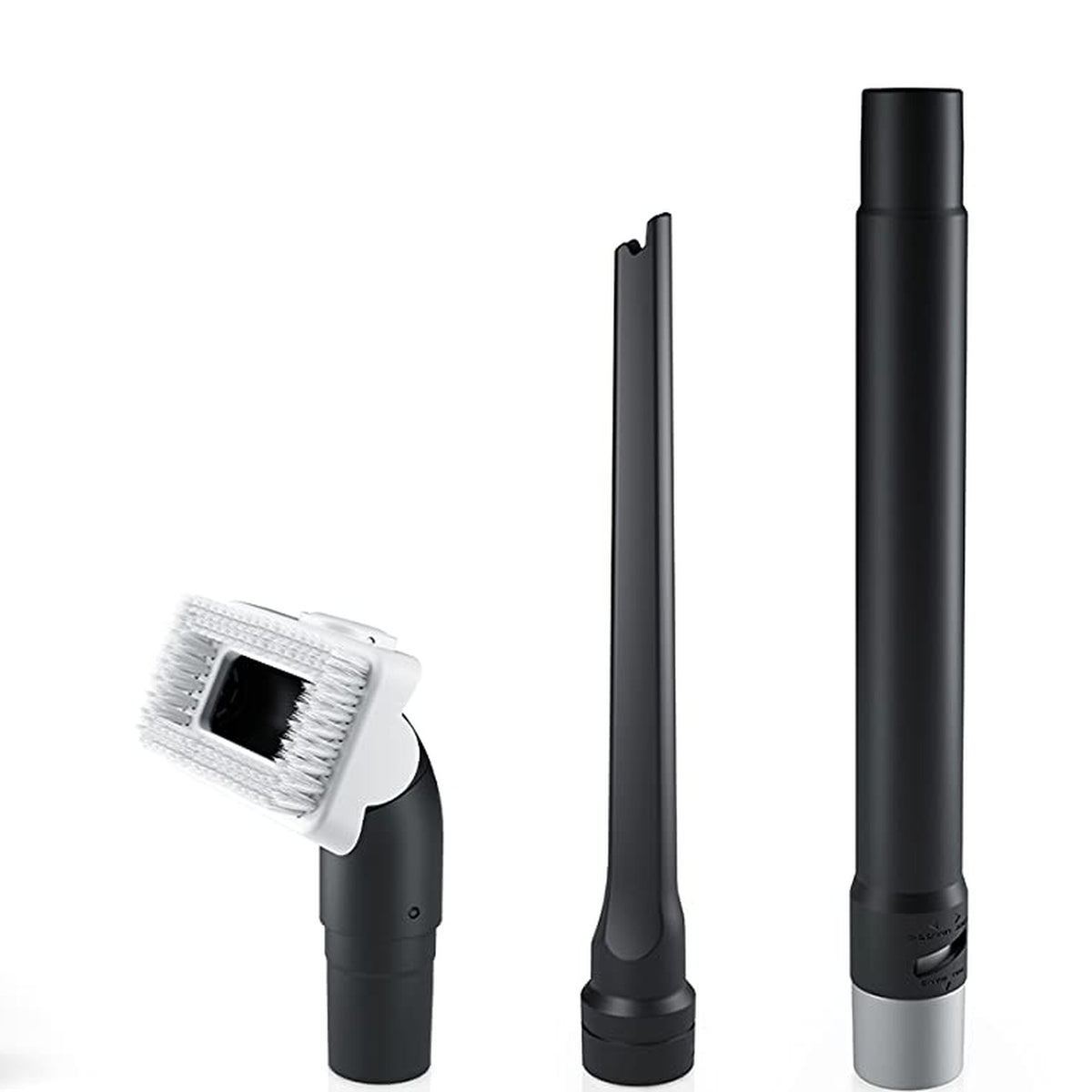 Included attachments for the Hoover MAXLife Elite Swivel: dusting brush, crevice tool and extension wand