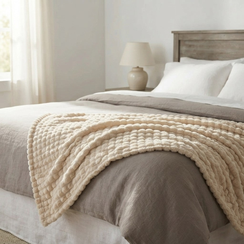 CloudHug Bubble Plush Blanket